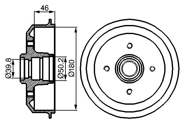 Tambour de frein BOSCH 0 986 477 015