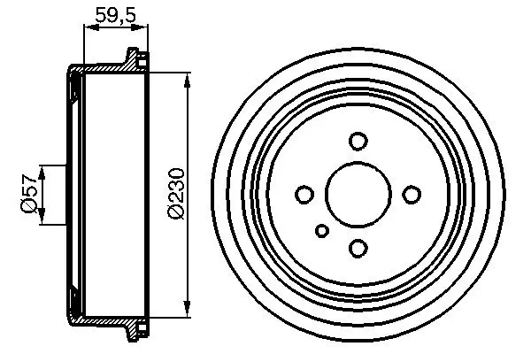 Tambour de frein BOSCH 0 986 477 022