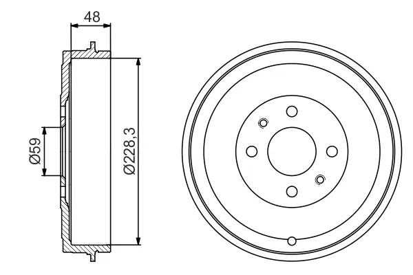 Tambour de frein BOSCH 0 986 477 212
