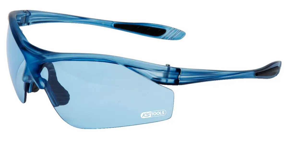 KS TOOLS – Lunettes de protection bleues au design sportif avec verres bleus – 310.0160