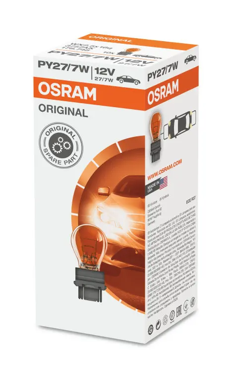 1 ampoule type PY27/7W 12V 7W Osram 3757AK