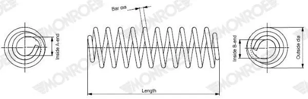 Ressort de suspension MONROE SP1621