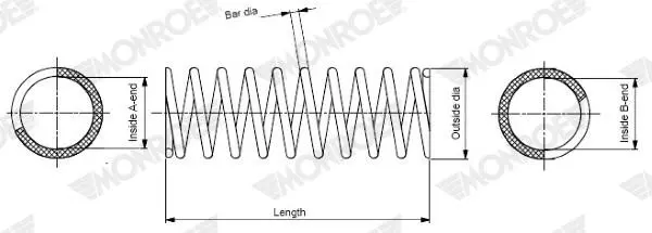 Ressort de suspension MONROE SP2959