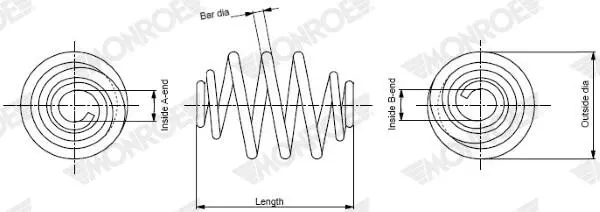 Ressort de suspension MONROE SP3300