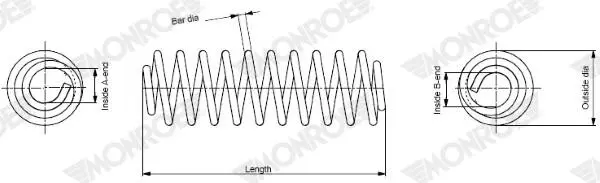 Ressort de suspension MONROE SP3568