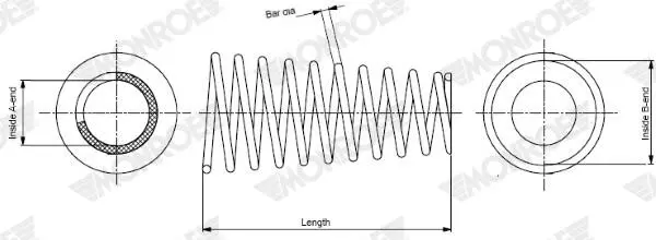 Ressort de suspension MONROE SP3704