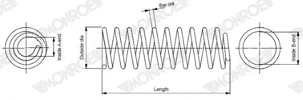 Ressort de suspension MONROE SP3706