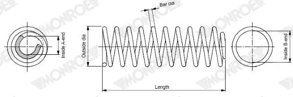 Ressort de suspension MONROE SP3709