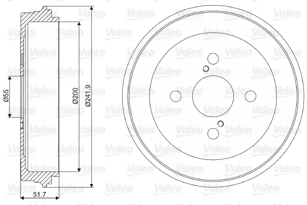 Tambour de frein VALEO 237031