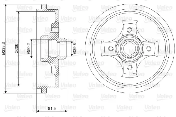 Tambour de frein VALEO 237049