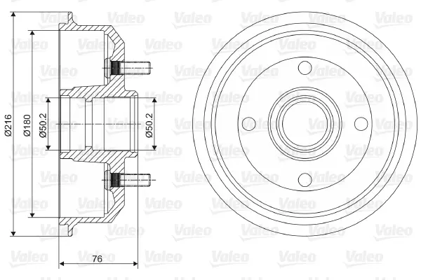 Tambour de frein VALEO 237066