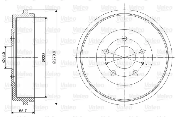Tambour de frein VALEO 237069